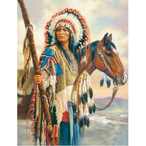 Indians Horse Full Drill 5D DIY Diamond Painting Kits UK VM92016