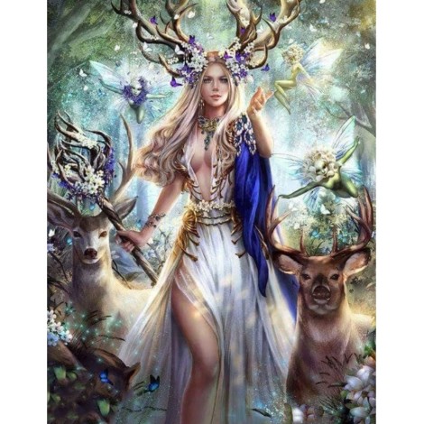 2019 Dream Beauty And Animal Deer 5d Diy Diamond Painting Kits UK VM8930