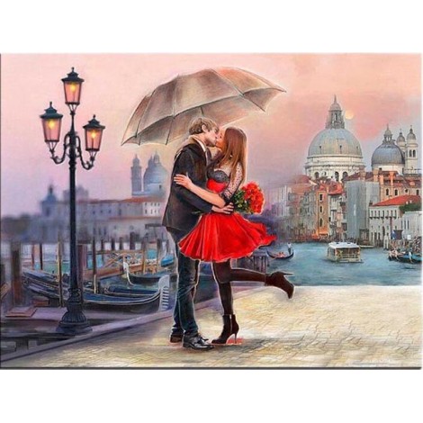 2019 Modern Art Landscape Street Lover 5d Diy Diamond Painting Kits UK VM9404