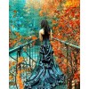 2019 Landscape Autumn Nature Girl 5d Crystal Diamond Painting Kits UK VM20029
