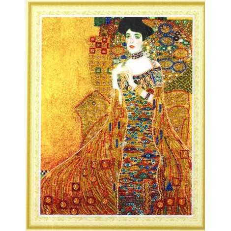 Half Drill Golden Woman Diamond Painting Kits HD90004