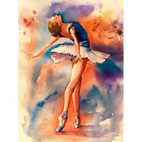 Watercolor Full Square Drill Dancer Girl 5d Diy Diamond Painting Kits UK NA0927