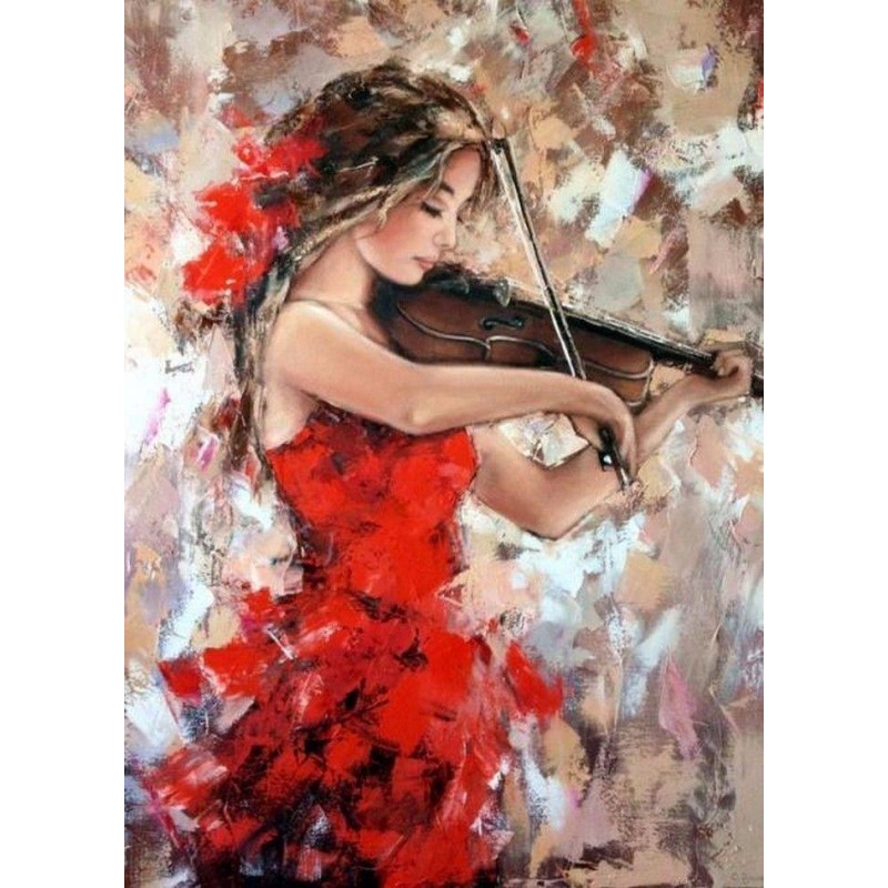Girl Playing A Violi...