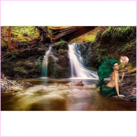 Mermaid Mountain Lake Diy 5d Diamond Painting Kits UK KN80118