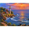 2019 Oil Painting Style Lighthouse Pattern Diy 5d Diamond Painting Kits UK VM20223