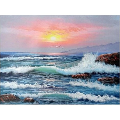 2019 Sea Scenery 5D Diy Diamond Painting Kits UK Cross Stitch Mosaic VM90323