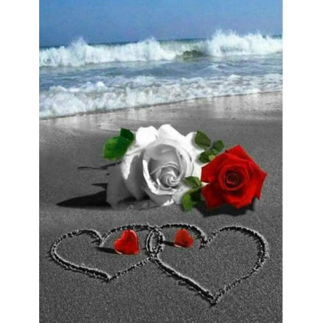 Special Heart Rose Icon 5D DIY Cross Stitch Diamond Painting Kits UK NA0787