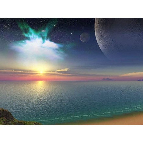 Beach Sea 5D Diy Diamond Painting Kits UK KN80091