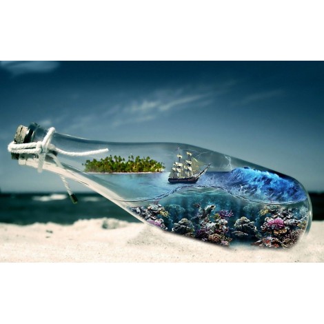 2019 Special Bottle The Sea Fast Delivery 5d Diy Diamond Painting Kits UK VM9212