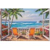 Window Beach Landscape 5D DIY Diamond Painting Kits UK VM92379