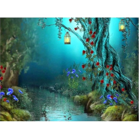 Popular Wall Decoration Beautiful Forest Diamond Painting Kits Af9595