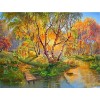 2019 Autumn Tree Lake Pattern Diy 5d Crystal Diamond Painting Kits VM20031
