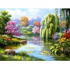 2019 New Hot Sale Nature Forest Lake Pattern Diy 5d Crystal Diamond Painting Kits UK VM20034