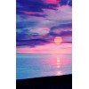 Pink Sky Landscape Embroidery Mosaic Cross Stitch VM92206