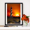 Cheap Modern Art Landscape Lighthouse Diy 5d Diamond Painting Kits UK QB5408