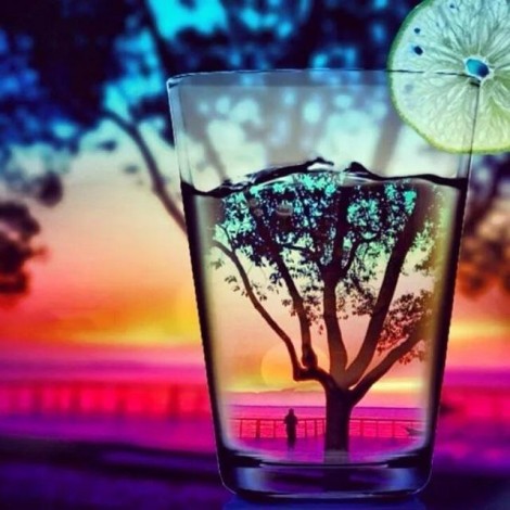 2019 Dream Colorful Bottles Sunset Landscape 5d Diy Diamond Painting Kits UK VM7844