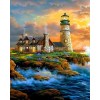 2019 Oil Painting Style Lighthouse Wall Decor Diy 5d Diamond Painting Kits UK VM20210