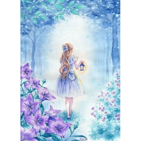 Landscape Girl Pattern 5d Crystal Diamond Painting Kits UK KN80001