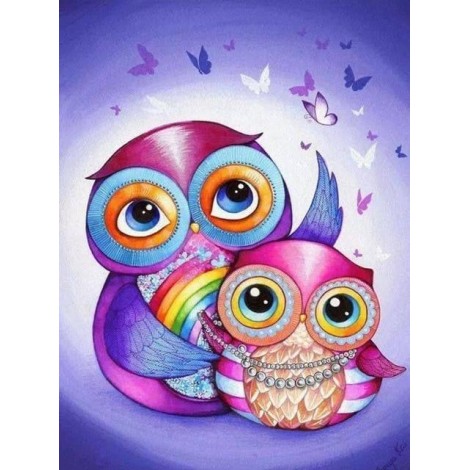 2019 5D DIY Diamond Painting Cartoon Animal Owl Embroidery Mosaic Kits UK VM90018