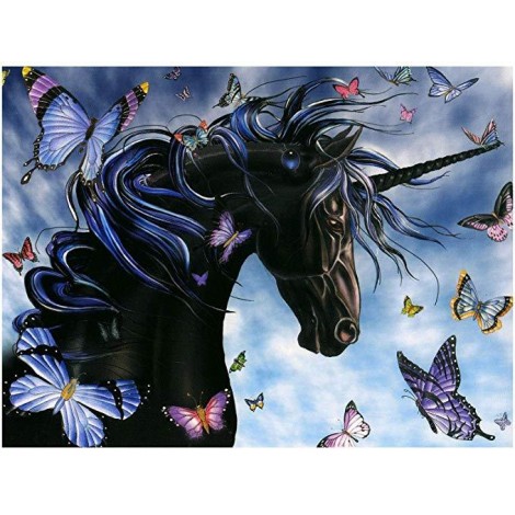 Dream Unicorn Butterfly 5d Diy Diamond Painting Kits UK KN80103
