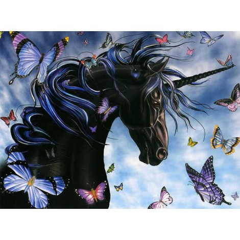 Dream 5D DIY Diamond Painting Black Unicorn VM90850