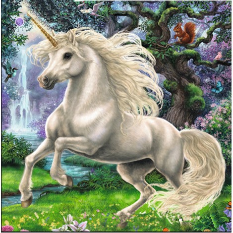 2019 Dream Popular White Unicorn 5d Diy Diamond Painting Kits UK VM7606