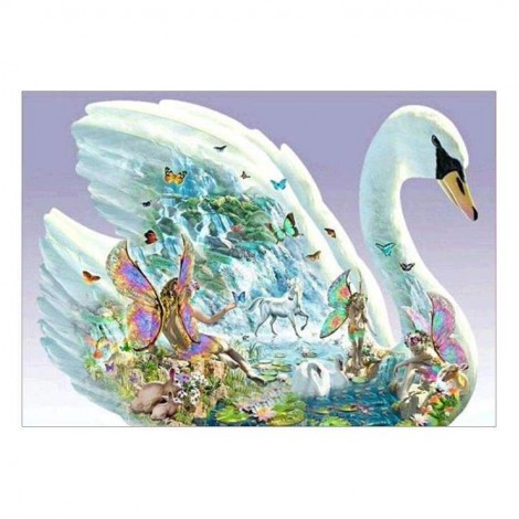 Best Fantasy Style Swan Pattern Diy 5d Full Diamond Painting Kits UK QB58540