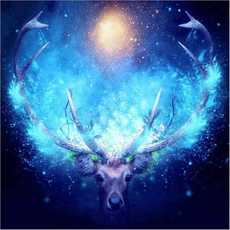 Cheap Blue Dream Deer Diamond Painting Kits UK For kids AF9146