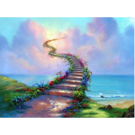 Dream Beautiful Ladder Sky Sea Full Drill 5D DIY Diamond Painting Kits UK VM90860