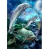 New Fantasy Dream Dolphin 5d Diy Cross Stitch Diamond Painting Kits UK QB6511