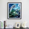 New Fantasy Dream Dolphin 5d Diy Cross Stitch Diamond Painting Kits UK QB6511