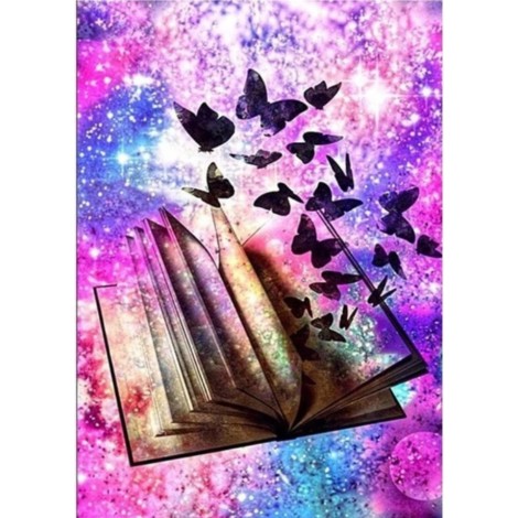 Wall Decoration 2019 Magic Book And Butterflies Pattern 5d Diy Diamond Painting Kits UK VM7417