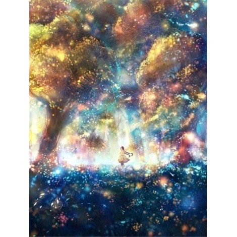 Fantasy Dream Colorful Fairyland Magic Forest 5d Diy Diamond Painting Kits UK VM7836