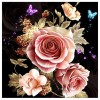 Romantic Modern Art Styles Pink Rose Diamond Painting Kits UK AF9311