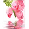 2019 New Hot Sale Wall Decor Pink 5d Diy Diamond Painting Kits Flowers UK VM4009
