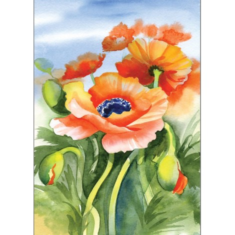 Watercolor Hot Sale Flower Diy 5d Diamond Embroidery Painting Kits UK VM08714