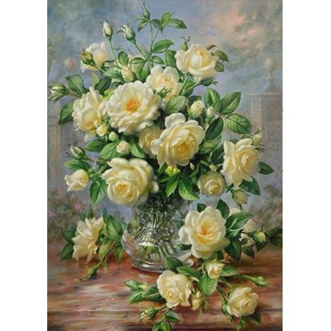 Cheap Oil Painting Style Stitch Flowers 5d Diy Diamond Painting Kits UK VM936