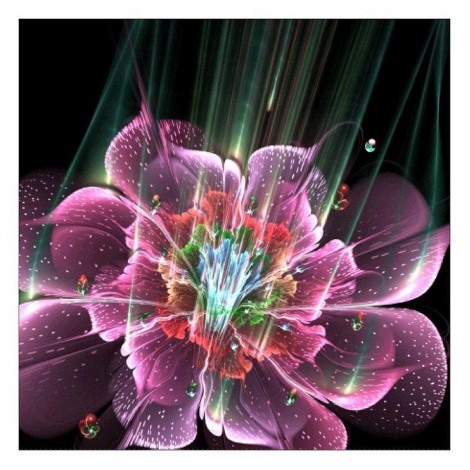 Bedazzled Modern Art Style Flower Diy 5d Diamond Painting Kits UK QB5754