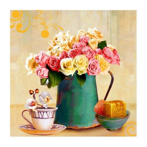2019 Oil Painting Style Flower Diy 5d Full Diamond Painting Kits UK QB5734