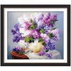 Special Square Pink And Lavender Flower 5d Diy Diamond Painting Kits UK VM3565
