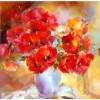 New Arrival Oil Painting Style Home Wall Decoration Red Flower 5d Diy Diamond Painting Kits UK VM2020