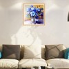 Oil Painting Style Blue Flowers 5d Diy Diamond Embroidery Kits UK VM4139