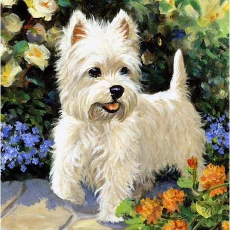 2021 Cute Puppy Full Drill 5D DIY Diamond Painting Kits UK Embroidery Arts VM90091