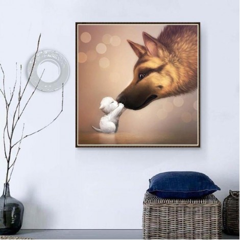 Full Square Drill Funny Dog 5D Diy Embroidery Diamond Painting Kits UK NA0265