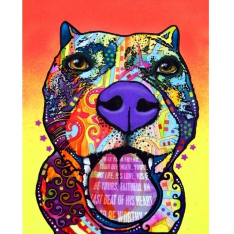 Hot Sale Modern Art Colorful Funny Dog Diy 5d Crystal Painting UK VM1955