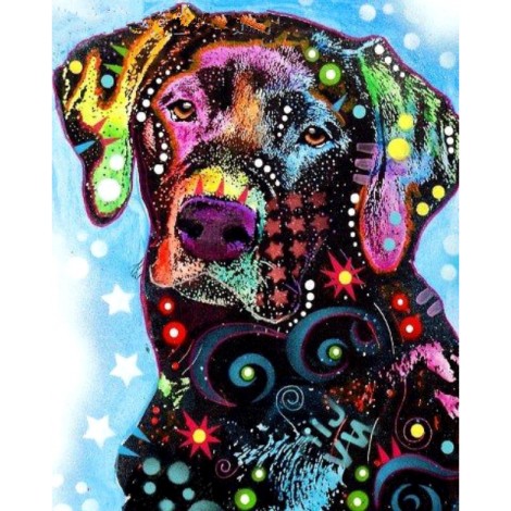 Dream Modern Art Colorful Dog Diy 5d Crystal Painting UK VM1956