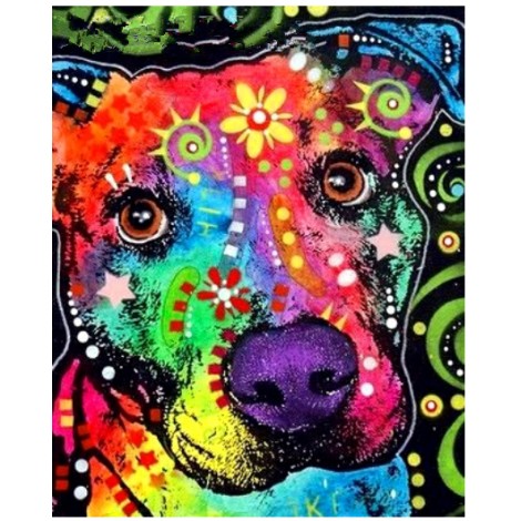Hot Sale Special  Colorful Wall Decoration Dog Diy 5d Diamond Painting Cross Uk VM1948