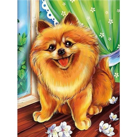 2019 New Oil Painting Style Pet Dog Diy 5d Full Diamond Painting Kits UK QB5463
