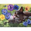Cat Flower 5D Diy Diamond Painting Kits Uk VM90792