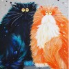 2019 Full Drill Square Modern Art Funny Cats 5D DIY Diamond Painting Kits UK VM3742